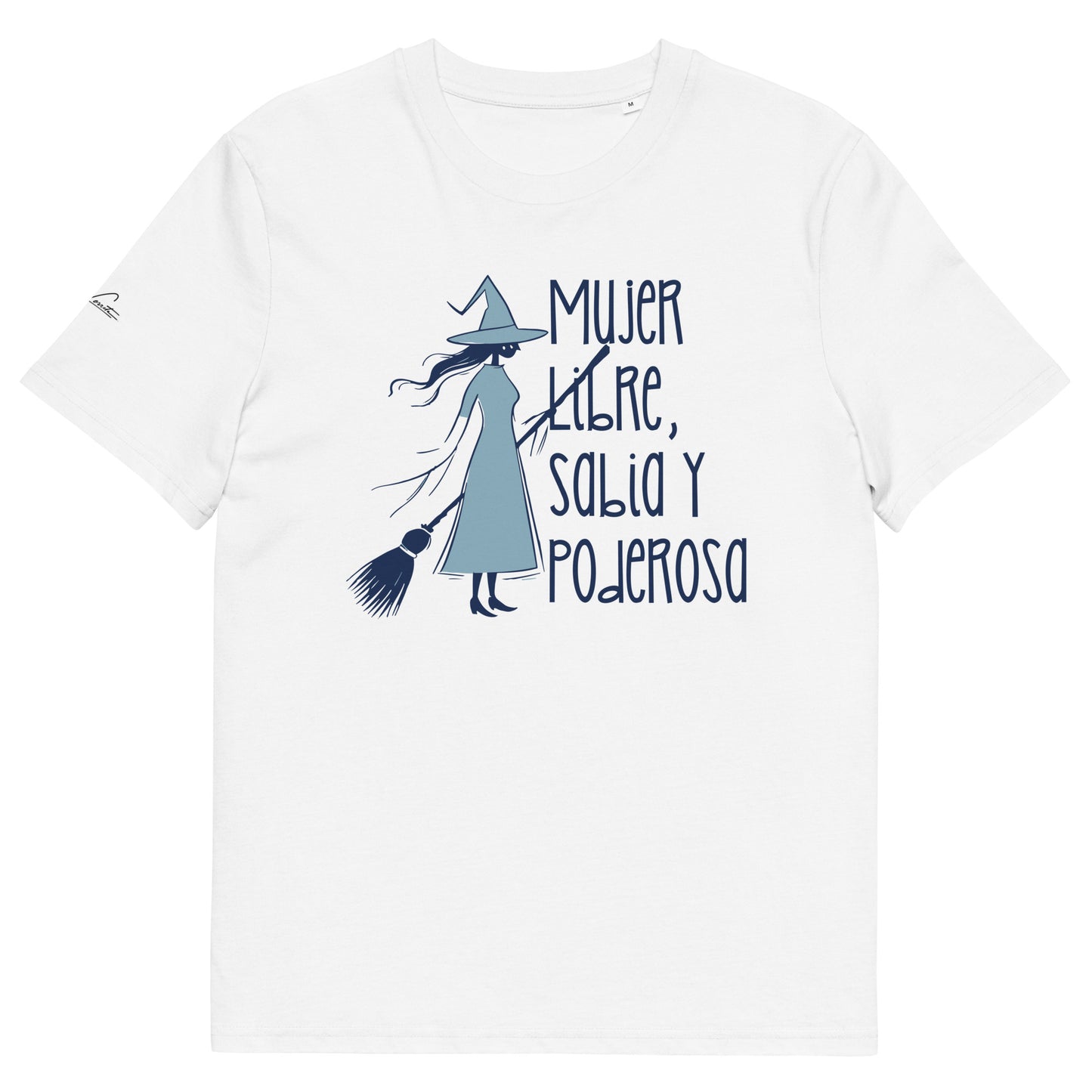 Camiseta mujer con símbolo de bruja, rebeldía femenina, poder interior y libertad personal