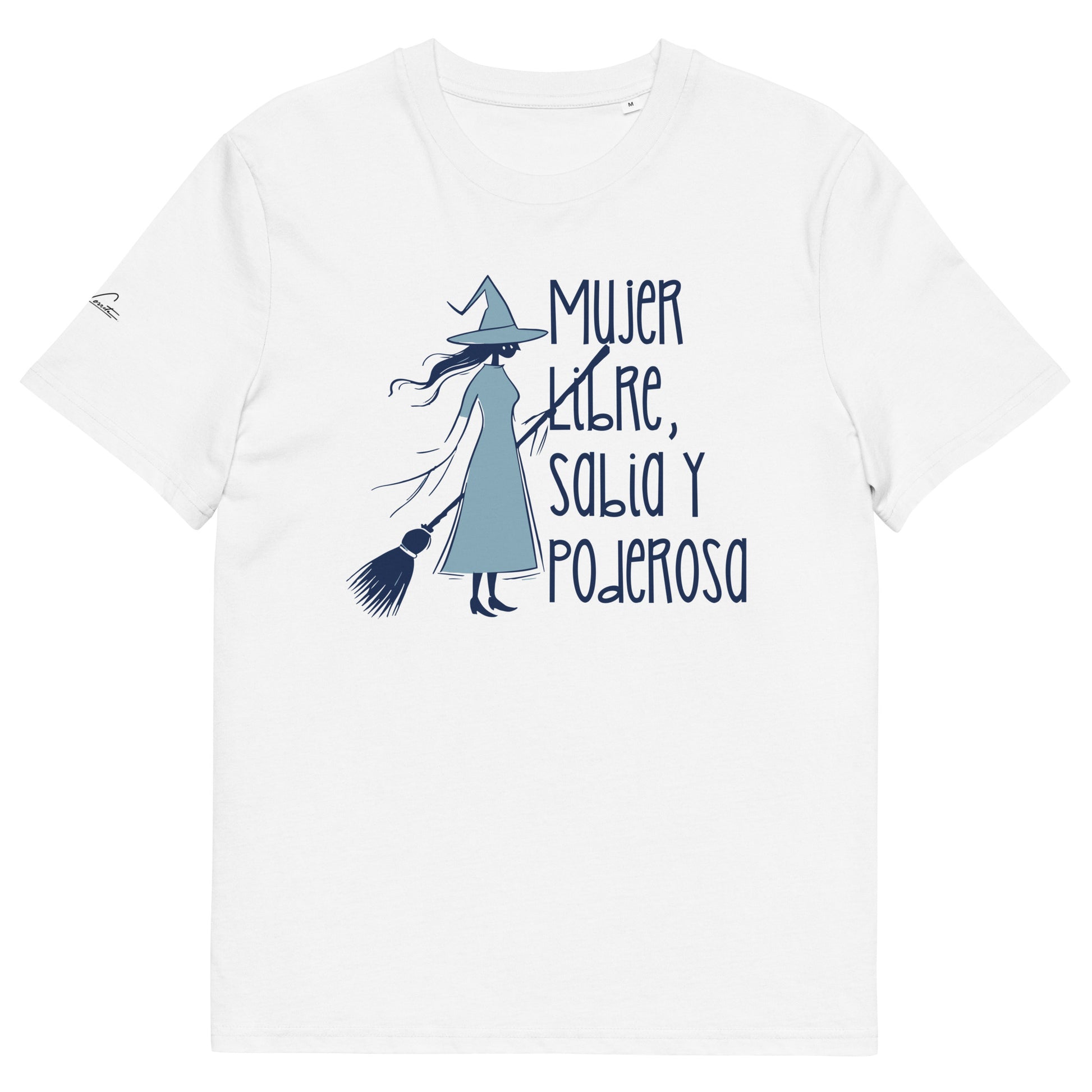 Camiseta mujer con símbolo de bruja, rebeldía femenina, poder interior y libertad personal